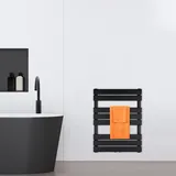 VILSTEIN Badheizkörper 800 x 600 mm 468 W Schwarz Mittelventil