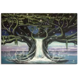 Wandbild ARTLAND "Der Baum der Seelen", blau (farbe bild(er): blau), B:90cm H:60cm T:1,8cm, Canvas, Leinwand, Bilder, als Leinwandbild, Poster in verschied. Größen