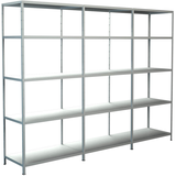 SCHULTE Regalwelt Schulte Steck-Grund- und 2 x Anbauregale 200 cm x 280 cm x 50 cm Weiß