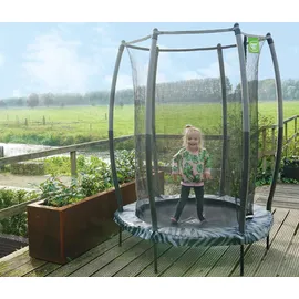 EXIT TOYS Tiggy junior Trampolin 140 cm inkl. Sicherheitsnetz schwarz/grau