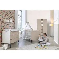 Schardt Kinderzimmer Set Smile Connery natur/Carat beige 2-türig, 70x140 cm