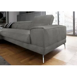 W.Schillig Eckcouch Chenille 3-Sitzer Grau