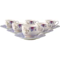 Villeroy & Boch Espressotasse mit Untertasse 0,05 l Bunt 6 St.