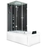 AcquaVapore Whirlpool Wanne Duschtempel Dusche Duschkabine K05-r30-ec 90x180 cm mit 2k Scheiben Versiegelung