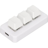 Goshyda Mechanische -Makro-Tastatur, 3 Tasten, USB-Schnittstelle, Mechanische, Programmierbare -Tastenkombination mit Farbiger RGB-Hintergrundbeleuchtung, Copy-Paste-Tastatur