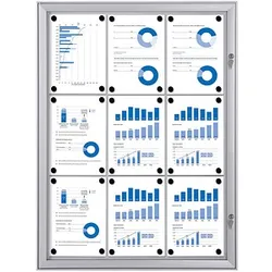 Showdown® Displays Schaukasten S alu 9x DIN A4