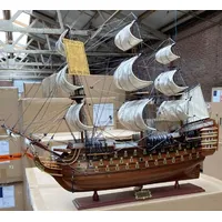 Casa Padrino Luxus Flaggschiff HMS Victory Braun 97 x 29 x H. 83 cm - Handgefertigtes Britisches Deko Schiff - Holzschiff - Segelschiff - Kriegssch... - Braun