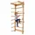 Relaxdays Sprossenwand, Kinder, Klimmzugstange, Kletterringe, Leiter, Hxbxt: 215 x 80 x 57,5 cm, Kletterwand, natur