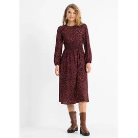 bonprix Midikleid Blumenprint Rot 38
