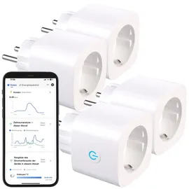 Luminea Home Control Smart-Home-Steckdose 4er-Set