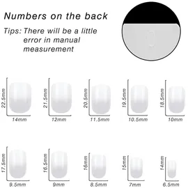 luxuskollektion 24 Stück Gradient Eckig Nägel Aufkleben Kurz Muster Fake