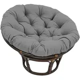 ZGantrix Papasansessel Kissen, Polster Bodenkissen für Schwenksessel, Rund Papasan Sessel, Polyrattan Sessel Durchmesser 100 cm und Kissenstärke 10-12cm,90 * 90cm Dark Gray