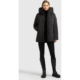 khujo Kurzmantel "Allap", Damen, Gr. L (40), schwarz, Obermaterial: 55% Baumwolle, 45% Polyester. Innenfutter: 100% Nylon.