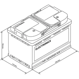 Electronicx Edition Gel Batterie 80 Ah 12V Wohnmobil Boot Versorgung