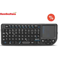 Rii X1 Mini Kabellos Tastatur mit Touchpad Funk Multimedia Keys Keyboard QWERTZ