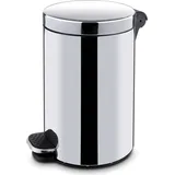 HENDI Runder Tretabfalleimer 20 l Silber