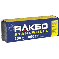 Rakso Stahlwolle, 200 g - Packung, Sorte: 000-fein
