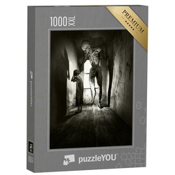 puzzleYOU Puzzle Puzzle 1000 Teile XXL „Gothic-Szenerie: Mädchen und Monster“, 1000 Puzzleteile, puzzleYOU-Kollektionen Gothik
