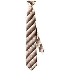 Krawatte mit Clip Fb. brauntöne gestreift  : 100% Polyester (gestreift) : brauntöne gestreift