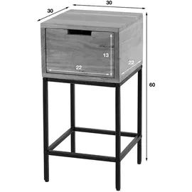KAWOLA Nachtschrank FATY 1 Schublade 0 x 0 x 0 cm Beige