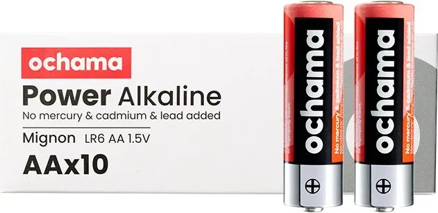 ochama AA-Batterien 10 Stück, alkalisch, quecksilberfrei, umweltfreundlich, für Blutdruckmessgerät/Blutzuckergerät/Fingerabdruckschloss/Fernbedienung/Digitale Waage/Spielzeug 10 Stück