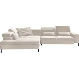 GALLERY M branded by Musterring Ecksofa »Felicia Due L-Form«, Wahlweise mit Sitzvorzug, inkl. Kopfteilverstellung, Sitzhöhe 43 cm, beige