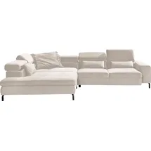 GALLERY M branded by Musterring Ecksofa »Felicia Due L-Form«, Wahlweise mit Sitzvorzug, inkl. Kopfteilverstellung, Sitzhöhe 43 cm, beige