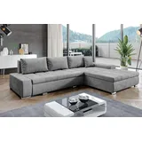 ax living Eckcouch Grau 2-Sitzer