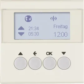 Berker Funk Jalousieschaltuhr Zeitschaltuhr weiß glänzend