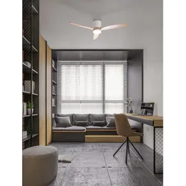 Nova Luce 9952376 ALOA Ventilator Weiß/Braun