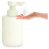 Mamiddle Seifenspender Automatisch mit Sensor Infrarot Seifenspender Elektrischer IPX5 Wasserdicht Type-C Aufladung mit Sensor Infrarot Bewegungssensor für Küche & Bad (Schaumtyp - Beige ABS)
