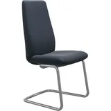 Polsterstuhl STRESSLESS "Laurel", blau (oxford blau paloma, schwarz matt), B:53cm H:105cm T:60cm, Leder PALOMA: PALOMA ist ein durchgefärbtes Semianilin-Möbelleder mit natürlicher Narbung., Stühle, Polsterstuhl, High Back, Größe L, mit Beinen aus Stahl in Schwarz matt