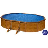 Gre Pacific oval Pool Set 4-tlg. 610 x 375 x 120 cm inkl. Sandfilteranlage