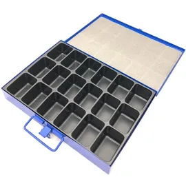 intertech handel-und vertriebs gmbh Sortimentskasten Stahlblech B330xT240xH50mm blau 18 Fächer