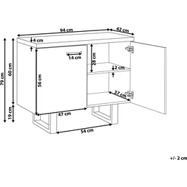 Beliani Schrank Timber Dunkelbraun