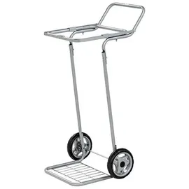 Kongamek Müllsackständer in grau 580x470x940mm Vollgummibereifung mit 50kg Tragkraft für 125l-Säcke