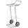 Kongamek Müllsackständer in grau 580x470x940mm Vollgummibereifung mit 50kg Tragkraft für 125l-Säcke