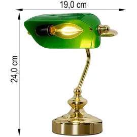 GLOBO Bankerleuchte Grün