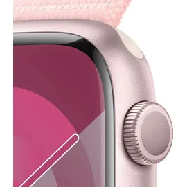 Apple Watch Series 9 GPS 45 mm Aluminiumgehäuse rosé, Sport Loop hellrosa One Size