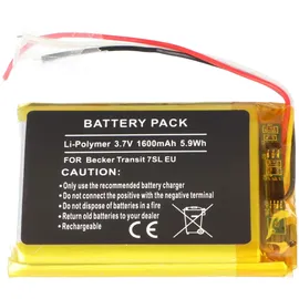 AccuCell Akku passend für Navigationsgerät Becker Transit 7SL EU 3,7V 1600mAh 5,9Wh