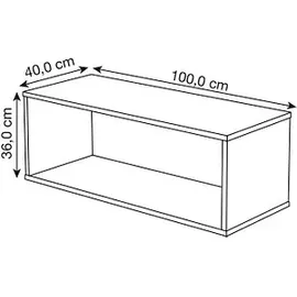 Kerkmann Bücherregal weiß 100,0 x 40,0 x 36,0 cm