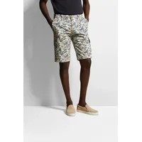 Bugatti Bermudas BUGATTI, Herren, Gr. 54, Normalgrößen, blau (hellblau), 100% Baumwolle, casual, normal, Hosen, mit grafischem Allover-Print