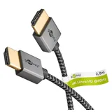 goobay HDMI-Kabel 75753 HDMI-A Stecker HDMI-A Stecker 200 cm Grau