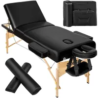 Tectake tectake® 3 Zonen Massageliege-Set Somwang mit Holzgestell, 218 x 102 x 90 cm