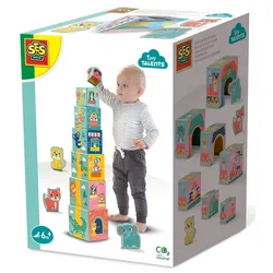 SES Creative - Stapelwürfel mit Tierfiguren