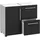 VCM Waschbeckenunterschrank Flandu 2 Schubladen 61 x 51 x 32 cm Schwarz