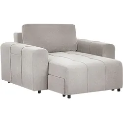 Chaiselongue INNVIK Stoff Hellgrau