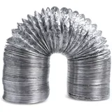 Vioks 10m Alu Flexrohr 100mm Schlauch für 100erR Luftführungssysteme - Abluftschlauch Klimagerät 10m / Trockner Schlauch 100mm / Abluftrohr Dunstabzugshaube/Klima Rohr Flexibel