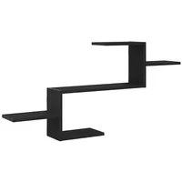 VidaXL Wandregal Schwarz Eichen-Optik 104x15x49 cm Holzwerkstoff