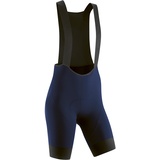 Gonso SQlab GO Bib W, Kurze Damen Träger-Radhose, Tights mit ergonomischem SQlab Sitzpolster, Innovative Schnittführung ohne Seitennaht, Enganliegende Passform, Blau, Gr. 42